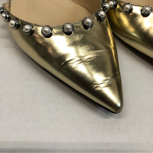 Jimmy Choo leema flat, gold, EUC - Picture 12 of 13